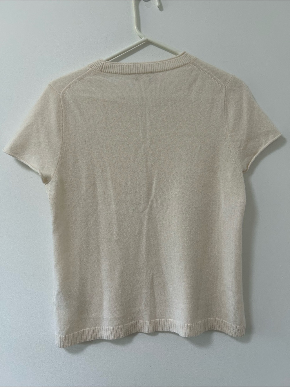 J. Crew Cream Short-Sleeve Crewneck‎ Sweater - Picture 5 of 12